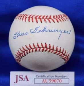 Charlie Gehringer JSA Cert Autograph American League Signed Baseball - Picture 1 of 2