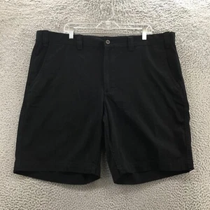 St Johns Bay Chino Shorts Mens 46 Big Black Cotton Blend Mid Rise Zip Fly NEW - Picture 1 of 18