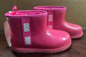 UGG CLASSIC CLEAR MINI WOMEN ANKLE BOOTS ROCK ROSE US 6 /UK 4 /EU 37 /JP 23 - Picture 1 of 8
