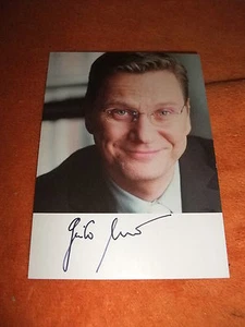 c AK Autogrammkarte Foto m Original Autogramm Dr. Guido Westerwelle handsigniert - Bild 1 von 2