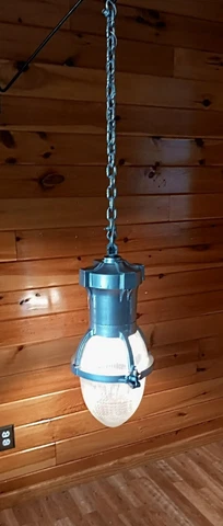 HUGE! Holophane Industrial/Commercial Teardrop Prismatic Cast Metal Street Light Cover
