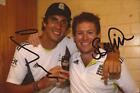 England Cricket: Eoin Morgan & Steven Finn Signed 6X4 Ashes Portrait Photo+Coa