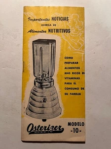 Vintage Mexican CookBook Recipe book cook Booklet OSTERIZER BLENDER From 1960's - Bild 1 von 13