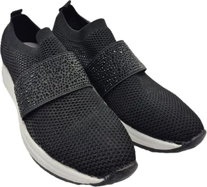 Anne Klein Sport AK-Bask schwarze Slipper Socken Sneaker AK Strass Details Damen - Bild 1 von 8