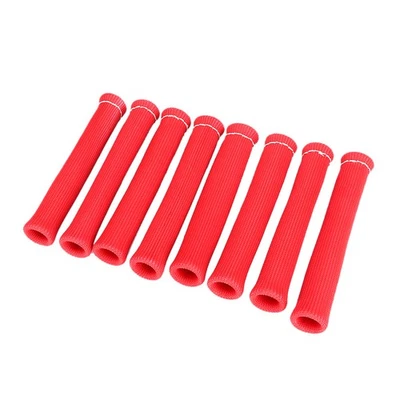 ⊹8pcs 1600 Degree Spark Plug Protector Red Wire Boot Heat Shield Cover Insulator - Image 1 of 4