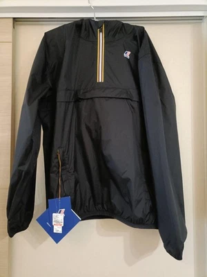 Chaqueta de nailon negra K-WAY XL capucha bolsillos con cremallera Foto 1 de 4