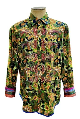 Robert Graham Limited Edition Shirt Captain Soul sz L Paisley Embroidered - Image 1 of 4