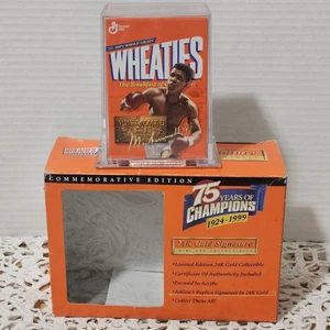Muhammad Ali Wheaties 75 Years of Champions 24K Gold Signature Mini Wheaties Box - Picture 1 of 7