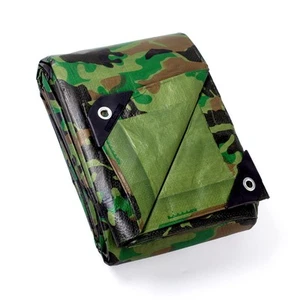 Lightweight Camo Tarp Camouflage Tarps Waterproof 10x20 Feet Poly Cover 6mil - Picture 1 of 7