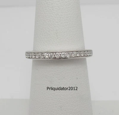 1/4CT Natural Round Diamond Anniversary Bridal Wedding Band Ring 14K White Gold - Image 1 of 4