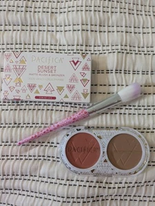 Pacifica Desert Sunset Matte Blush Bronzer Duo 8g With Blush Brush - Picture 1 of 3