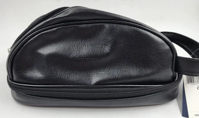 Polo Ralph Lauren Leather Travel Case Bag Men's One Size Black Top Zip Closure - Image 1 of 4