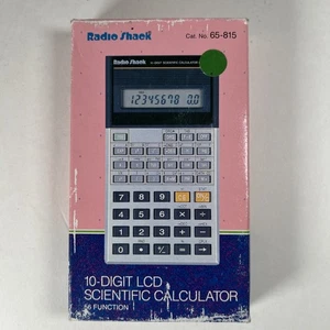 Vintage Radio Shack Scientific Calculator 10 Digits w/Instructions Model 65-815 - Picture 1 of 5