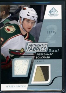 2008-09 SP Game Used Dual Authentic Fabrics Patch #PB Pierre-Marc Bouchard 01/25 - Picture 1 of 2