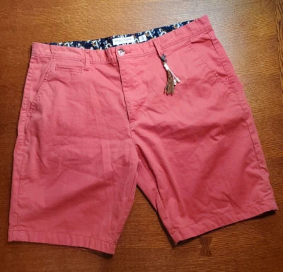 牛仔和花朵 Ricky Singh 短裤男式 36 珊瑚斜纹棉强力弹力 — 第 1/4 张图片