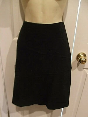 NUEVO CON ETIQUETAS Falda Casual Corner Anex Petite Imitación Gamuza Negra Talla 10 Foto 1 de 2