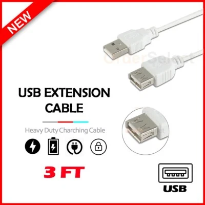 USB 3' Extension Rapid Fast Charger Cable for Amazon Fire HD 8 10th Gen (2020) - Image 1 of 4