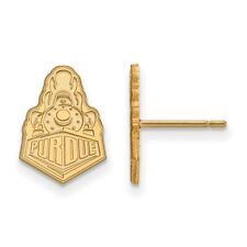 14k Gold Plated Silver Purdue Small Post Earrings