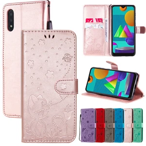 For Xiaomi Note 10 9 8 Pro Cat Pattern PU Leather Flip Wallet Case Phone Cover - Picture 1 of 18