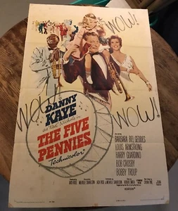 The Five Pennies 1959 poster film piegato un foglio estremamente RARO Vintage - Foto 1 di 19