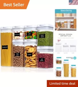 Airtight Food Storage Containers, 7 Pieces BPA Free Plastic Cereal Organizer ... - Picture 1 of 7