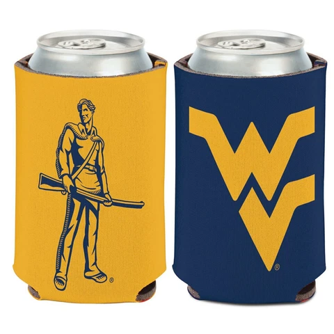 West Virginia Mountaineers Can Cooler Two Sided Design NCAA Collapsible Koozie Cover
