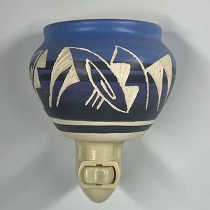 Südwesten Stil Keramik Vase Topf Keramik Sand Kunst Nachtlicht Stecker signiert 4" - Bild 1 von 6