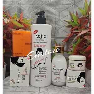 Kojie San Kojic Skin Lightening Body Lotion 600ml, Face Cream, Soap & Serum 4in1 - Picture 1 of 5