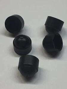 100 x M8 Negro Cúpula Perno Tuerca Tapas de Protección Cubiertas Hexpuestas Llave Hexagonal 13mm - Imagen 1 de 3