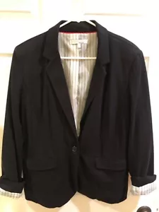 Ellen Tracy Blazer Jacket Black Women’s Sz L Career Casual - Picture 1 of 8