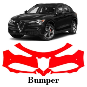 Front bumper PreCut PPF Paint Protection Film For Alfa Romeo Stelvio 2018-2020 - Picture 1 of 6