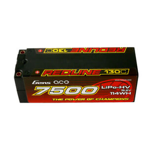 Gens Ace 7500mAh 130C 15.2V 4S Lipo Battery HV HardCase For 1/8 Racing Car Buggy