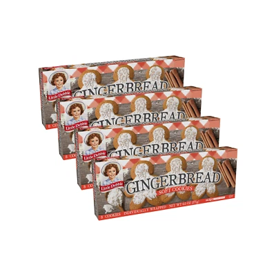 Galletas suaves Little Debbie Gingerbread, 4 cajas, 32 galletas envueltas individualmente Foto 1 de 4