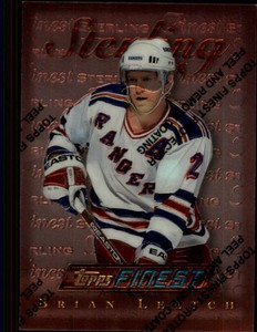 1995-96 Topps Finest Hockey #115 Brian Leetch B