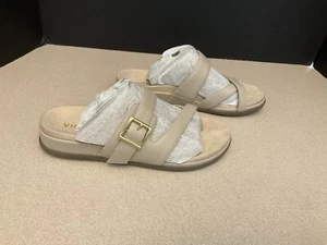New! Womens Vionic Carmela Oatrmeal Leather Sandals. Size 7.5. Nice Sandals!!! - Bild 1 von 6