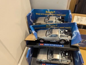 SET OF 3 - Back to the Future DeLorean 1981, 1:18, Stainless Steel Finish 2710 - Picture 1 of 5