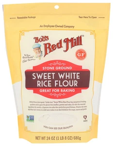 Harina de arroz blanca dulce Bob'S Red Mill sin gluten 24 OZ (paquete de 1) - Imagen 1 de 4