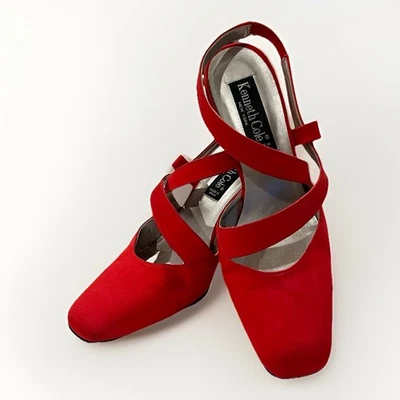 Zapatos de vestir Kenneth Cole de tela roja para dama - talla 8 Foto 1 de 4