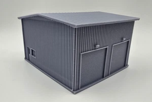 HO Scale Industrial Steel Garage 1:87 Building - Picture 1 of 7