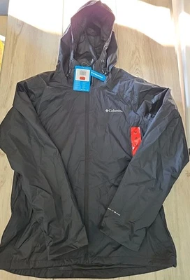 Columbia Womens Waterproof Lowland Ultra Jacket Adjustable Hoodie Black Size Med - Image 1 of 4