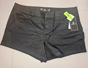 Women's Volcom Frochickie Shorts Black Flat Front Classic Chino 28 - Picture 1 of 3