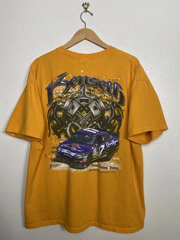 NASCAR Matt Kenseth T-Shirt Men’s Size 2XL Chase Authentics Crown Royal Yellow Cover