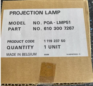 GENUINE SANYO PLC-XW20 Projection Lamp Bulb - Replaces 610-300-7267 / POA-LMP51 - Picture 1 of 2