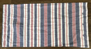 Ikea SMALSTAKRA PILLOW COVER 20x36 Rectangle Cotton Canvas Stripe Blue Red White - Picture 1 of 8