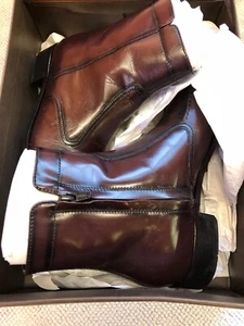 Stivali Florsheim uomo neri ciliegia pelle Essex zip laterale eleganti casual di tendenza - Foto 1 di 5