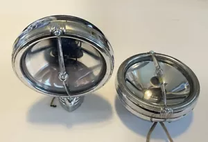Vintage 40's Set of 2 ELECTROLINE Cross Bar Model 82 Fog Lights, Truck & Car - Picture 1 of 5