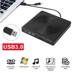 disque dur portatif Lecteur DVD CD Drive USB3.0 Type C Graveur DVD-RW externe - Photo 1/10