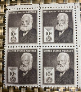 USAFamous Americans Scott 1940 # 893 - A.G. Bell - Inventor Block Of 4 MNH - Picture 1 of 1