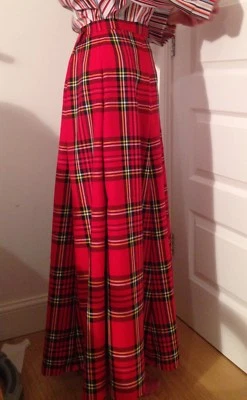 Tartan Plaid Royal Stewart A-line 6 panels Skirt ladies, 90 cm length sizes 4-30 - Image 1 of 4
