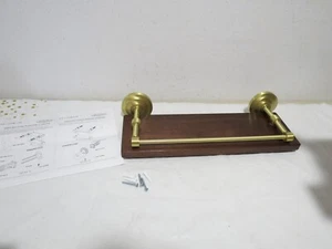 Allied Brass Qn-1-16-GAL-IRW Que Collection 16" Rail Wood Shelf Satin Brass - Bild 1 von 4